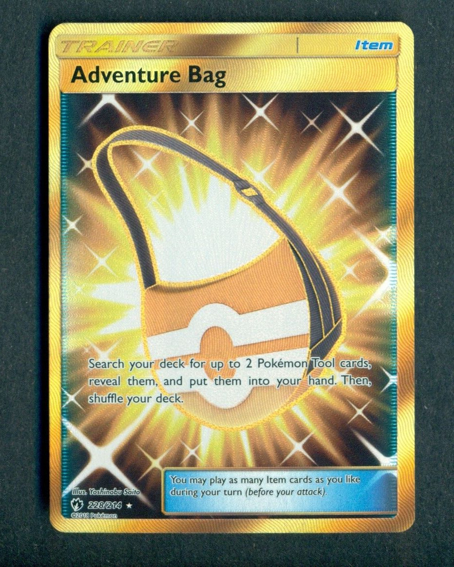 2018 Pokemon Lost Thunder #228 Adventure Bag Full ART Secret Rare NM