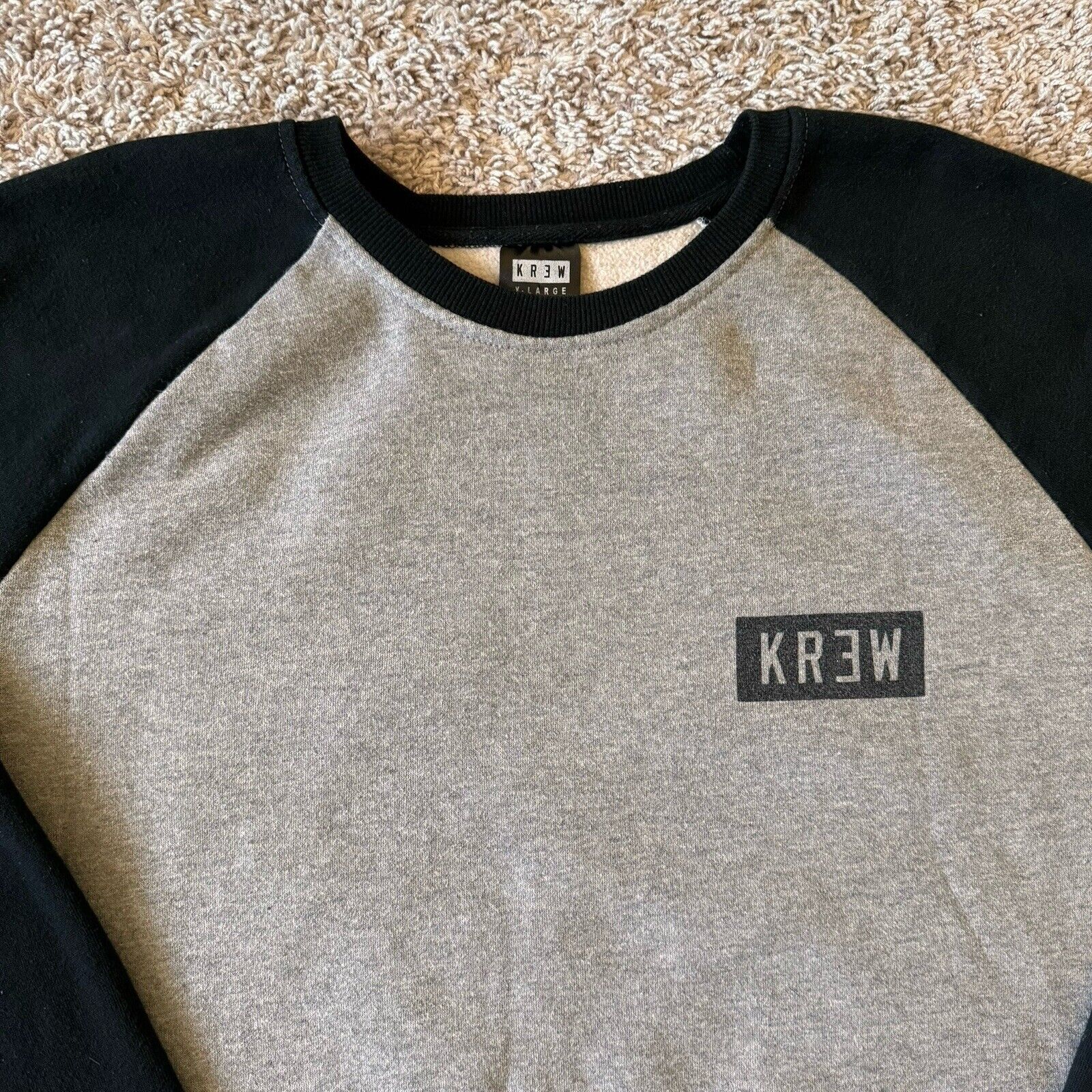 Krew Locker Box Crewneck Sweatshirt Mens XL Gray … - image 1