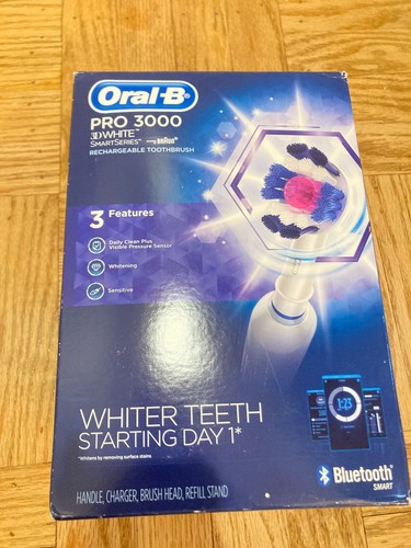 Oral-B Pro 3000 3D White Rechargeable Electric Toothbrush - White