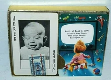 Redislip Playing Cards 2 Full Decks w Tax Stamp Real Photos "Bannister Babies"  