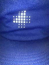 Blue Basecall Cap Hat white dot cross One Size Fits All Made In USA