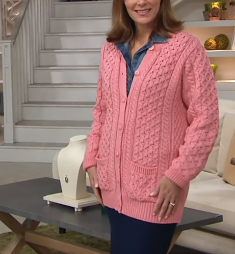 Aran Crafts - Round Neck Button Front 