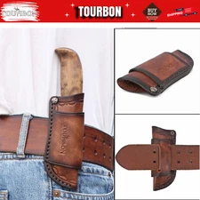 TOURBON Leather Knife Sheath Fixed Blade Cover Pocket Knives Carry Belt Pouch