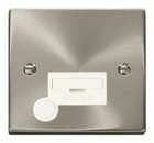 Click Deco 13A Unswitched Fused Spur & Flex Outlet White Victorian Satin Chrome