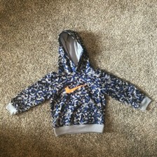 Nike Therma Fit Black, Blue, Gray Camouflage Hoodie Child's Size 3T