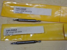 2 Taig D/E Stubs Watchmakers Milling Tools 1/8" x 3/16" and 3/32" x 3/16" VG