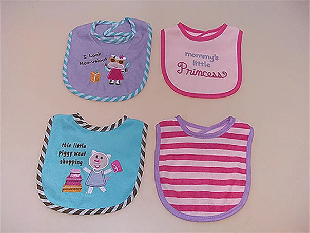 Baby girl on sale teething bibs
