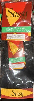 The Sassy Silky Straight 18 Inch Human Hair Extensions #1 122159 Black