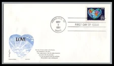 US FDC # 2535 29c Love Aristocrats   1991, 9p2738