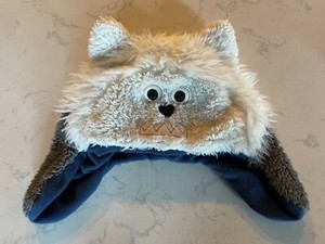 Preowned Baby Gap Fuzzy Snow Monster Winter Fitted Hat Size S/M 51cm yeti furry