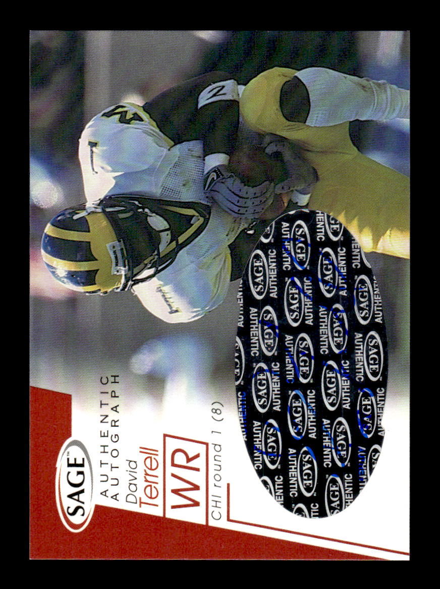 2001 SAGE #A43 David Terrell Autographs Red #/649