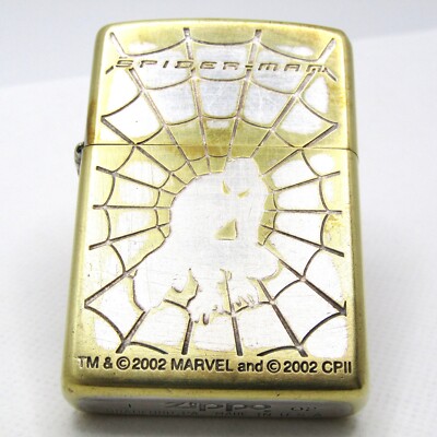ZIPPOジッポー　オイルライター　２００２年限定スパイダーマン ZIPPO (ジッポ) ZIPPO スパイダーマン シルバーカラー プリント 2002年