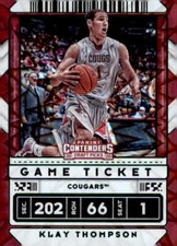 2020-21 Panini Contenders Draft Variations Game Ticket Red #6 Klay Thompson