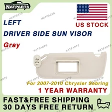 Left Driver Side Sun Visor for 2007-2010 Chrysler Sebring 1HW51DW1AA XR33DW1AA