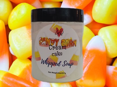 GQ Candy Corn Cream Cake Whipped Soap 8 Oz