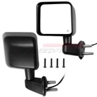 Black For 2007-2017 Jeep Wrangler Exterior Mirrors Power Heated Left+Right Side