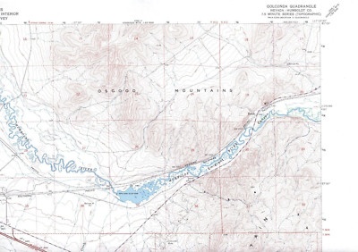 Golconda, Nevada 1965 Vintage USGS Topo Map 7.5 Quadrangle Topographic