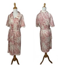 Vtg 70s Lady Windsor Polyester Day Dress Shirt Dress Belt Pointed Collar Sz M/L