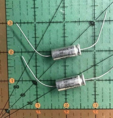300uF 6v Sprague Axial Electrolytic Capacitor TE1106 30D 105'c 6.3v Audio 4pcs 