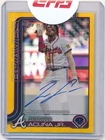 RONALD ACUNA JR 2025 TOPPS FLAGSHIP REAL ONE GOLD FOIL AUTOGRAPH SP AUTO #46/50