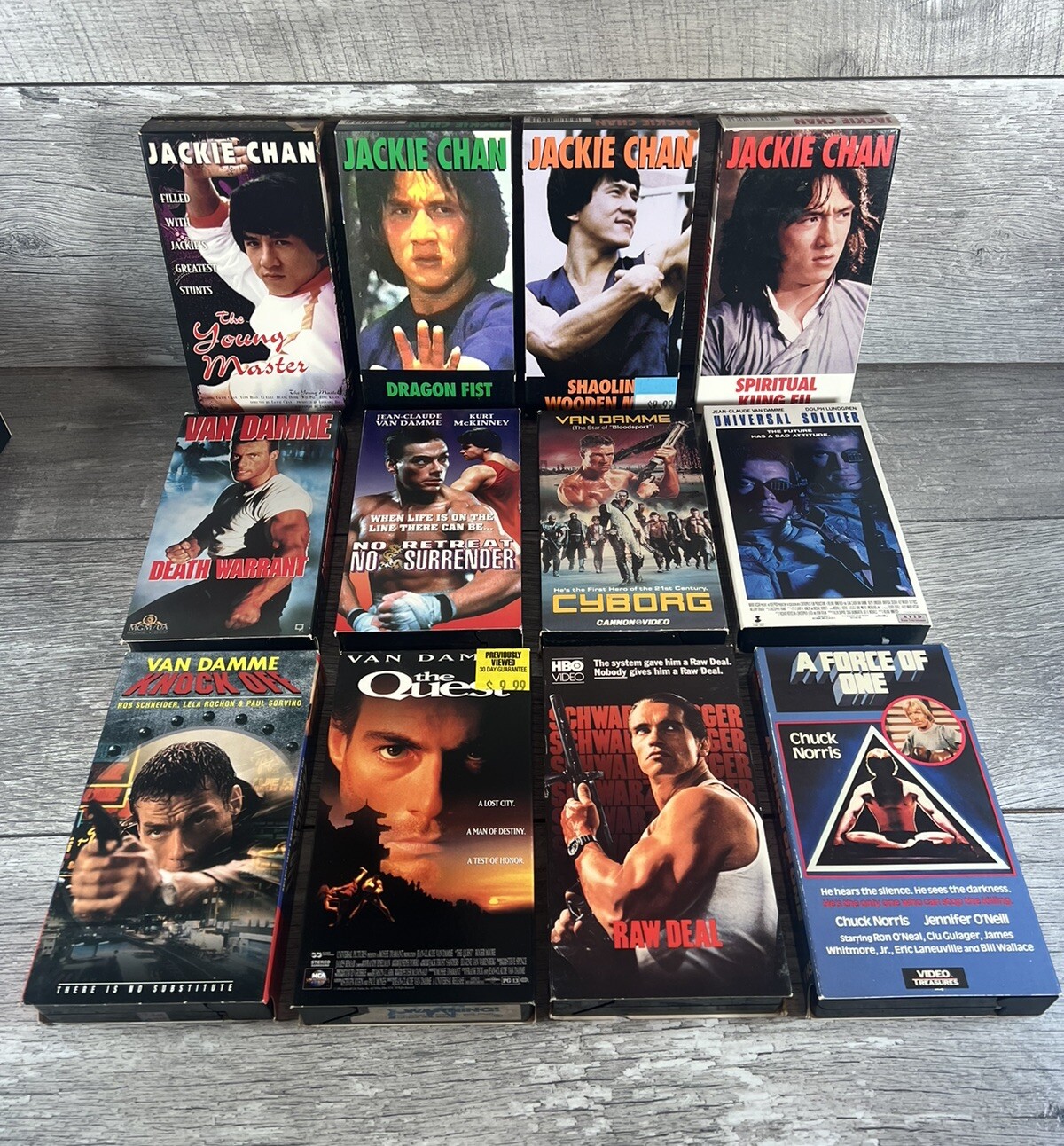 JeanClaude Van Damme Jackie Chan Chuck Norris Arnold Action VHS Movie