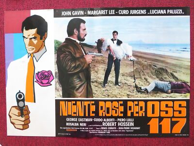 OSS 117 MURDER FOR SALE - H ITALIAN FOTOBUSTA POSTER DOUBLE AGENT GAVIN 1968
