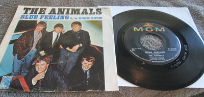 The Animals- Blue Feeling- Boom Boom -MGM 45-W/PISC SLEEVE-PLAYS VG++ HEAR