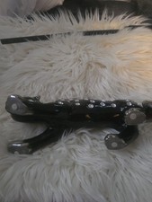 Schwarzer Panther  Deko  Figur  Mit Kristalle  30 Cm