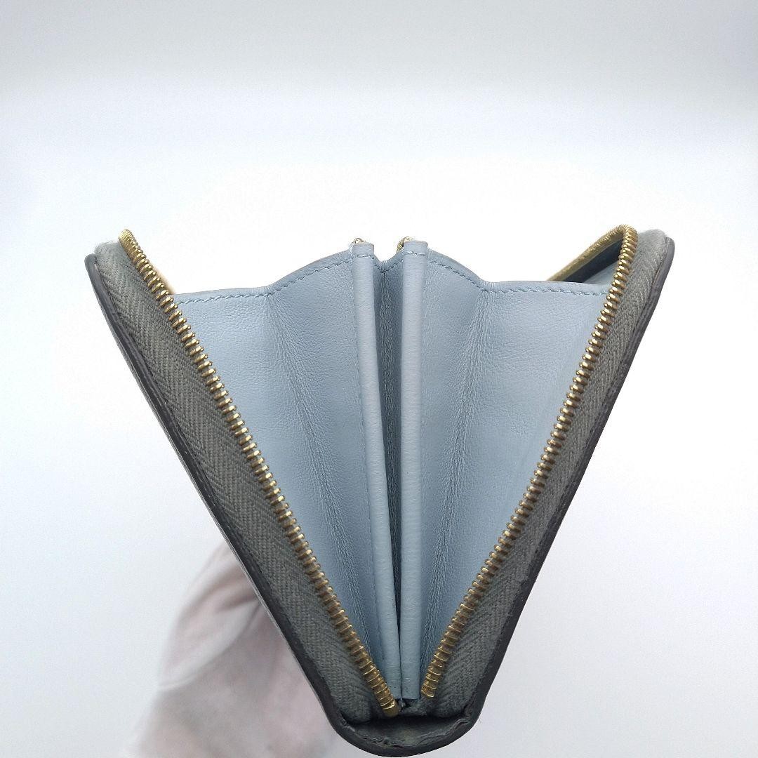 Celine Long Wallet Round Zip Multi Function Blue … - image 12