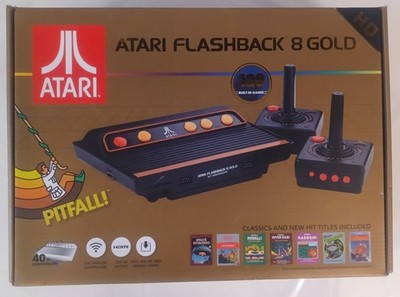 Atari Flashback 8 Gold Deluxe HD Console Wireless Controllers Gold - New -In Box