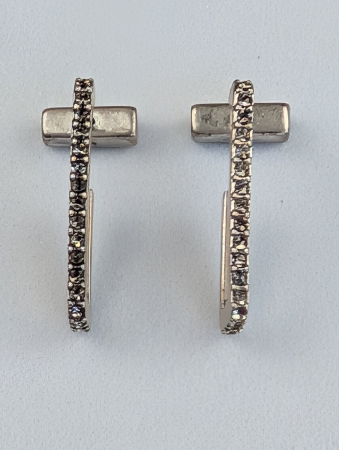 ALLSAINTS Geometric Rectangular Stud Earrings 1.2… - image 3