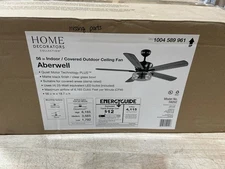 READ DESCRIPTION! HDC Aberwell 56” LED Indoor/outdoor Matte Black Ceiling Fan…