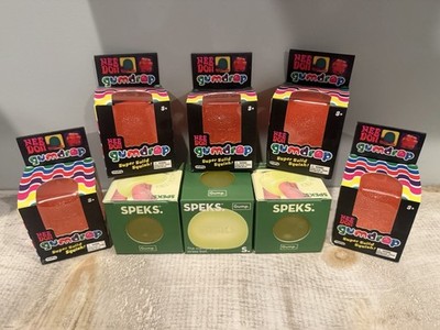 5 NeeDoh GUMDROP Orange  Squishy Cube 3 SPEK GUMP BALLS Yellow TRUST AUTHENTIC