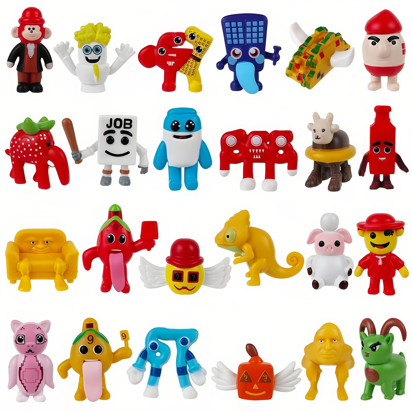 24PCS Italian Brainrot Steal a Brainrot 67 Toys 1.8 Brain Rot Action Figure