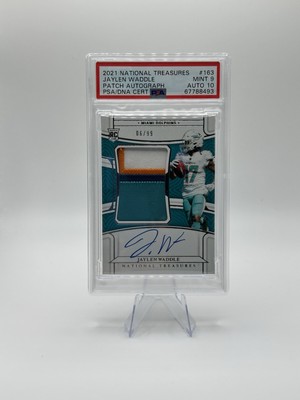 💥 Jaylen Waddle RPA /99 PSA 9/10💥 2021 National Treasures - 4 Colored Patch