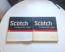 Vintage Scotch 7" Aluminum Metal Reels w/ Tape & Original 3M Boxes - Pair of 2