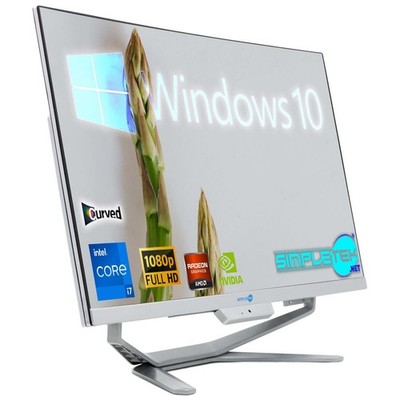 ALL IN ONE I7 24'' Gebogen Win 10 Ram 16 GB SSD 4TB GPU GTX1650 PC Gaming Editing