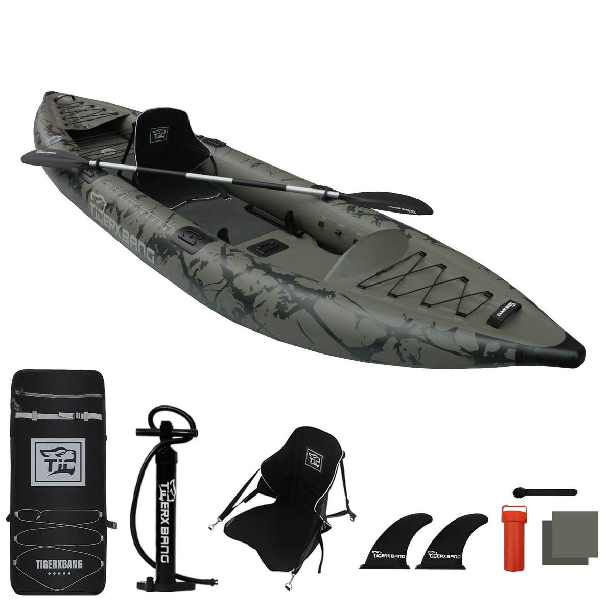 Inflatable Kayak with Detachable Seat,12.6'x40''x10.6''SUP-Kayak