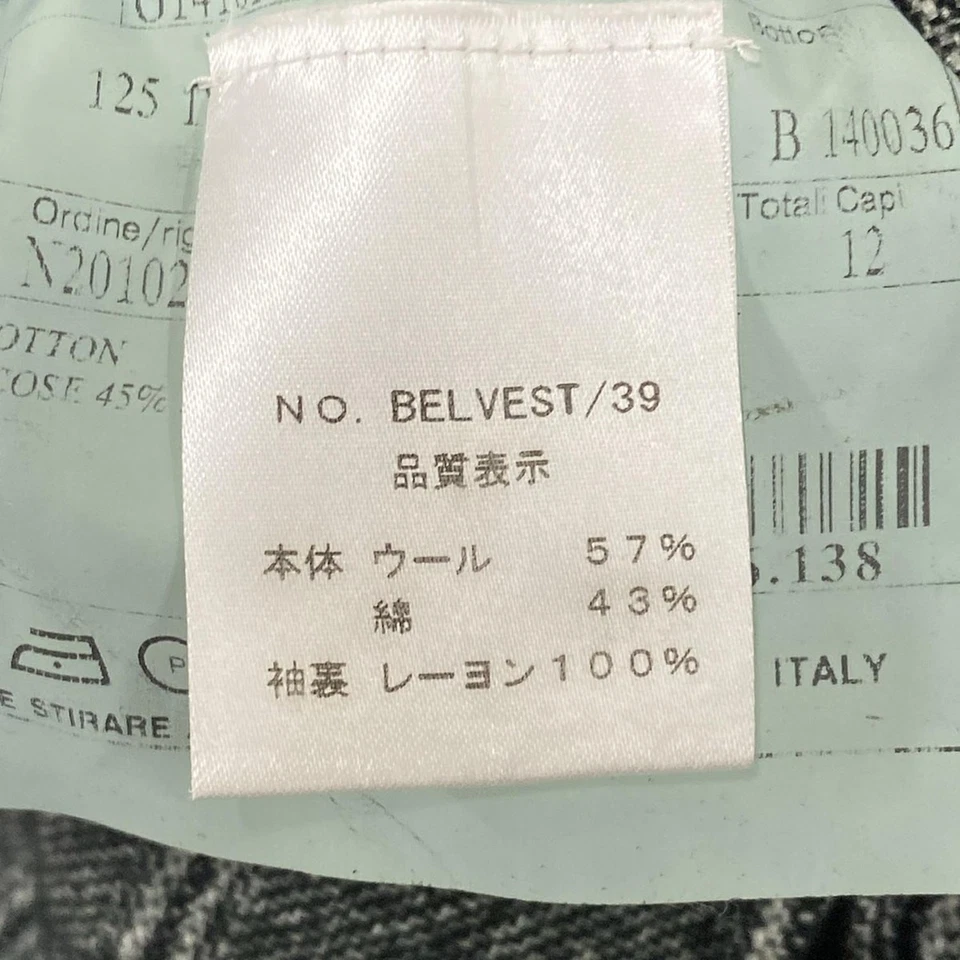 Auténtica chaqueta para hombre BELVEST - verde oscuro negro blanco Foto 4 de 4