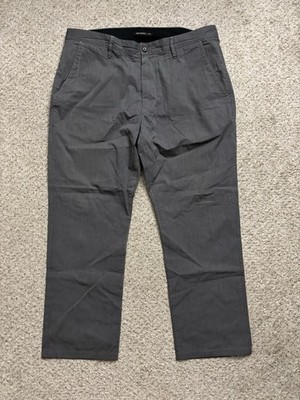 John Varvatos Pants Mens Sz 36x27 Short Gray Thin Striped Classic Straight Pants