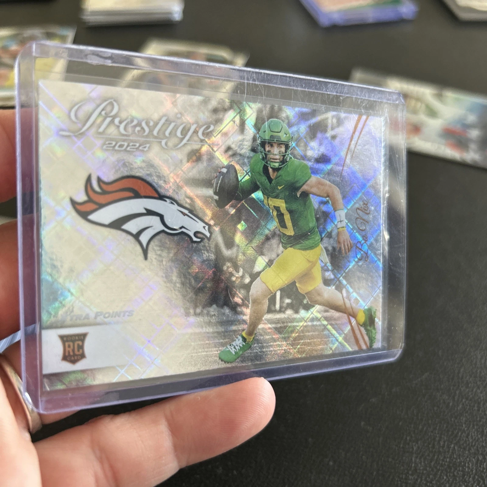 2024 Panini Prestige - SP Rookies Bo Nix #391 Xtra Points Hyper (RC)