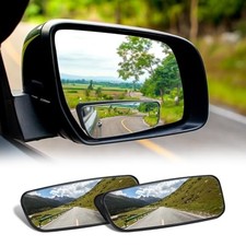 2 Pcs Car Rear View Blind Spot Mirror 3.7 X 1.4 Inches Hd Glass Rectangle