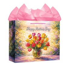 Mother  s Day Gift Bag with Handles, Mother's Day Gift Bag with Tissue Paper Happ