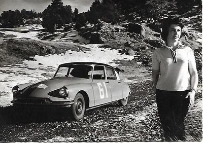 CP PUBLICITAIRE (CITROEN). CLAUDINE VANSON.CHAMPIONNE DE FRANCE DES RALLYES.1961 - Photo 1/2