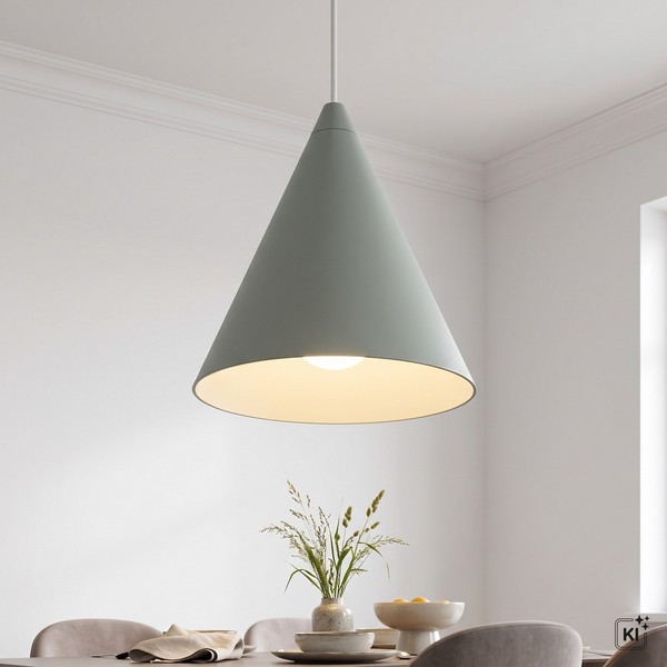 HäNgelampe Esszimmer Metall Kegel Salbei GrüN GU10 Ø11 Cm Pendelleuchte KüChe-image