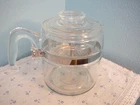 VTG PYREX GLASS FLAMEWARE COFFEE POT 4 TO 6 CUP 7756-H-26