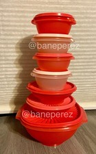 Tupperware Servalier bowls 7 Piece Set Shades...