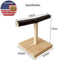 Natural Desktop Stand Pet Parrot Raw Wood Fork Tree Branch Stand Rack Squirrel B