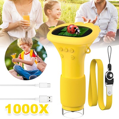 1000X Handheld Digital Mikroskop Gelb Bildschirm Tasche Mikroskop für Kinder