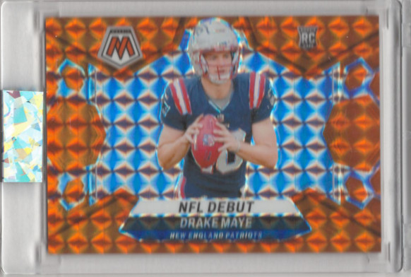 2024 Panini Mosaic - NFL Debut Drake Maye #273 Orange Mosaic Prizm /199 (RC)